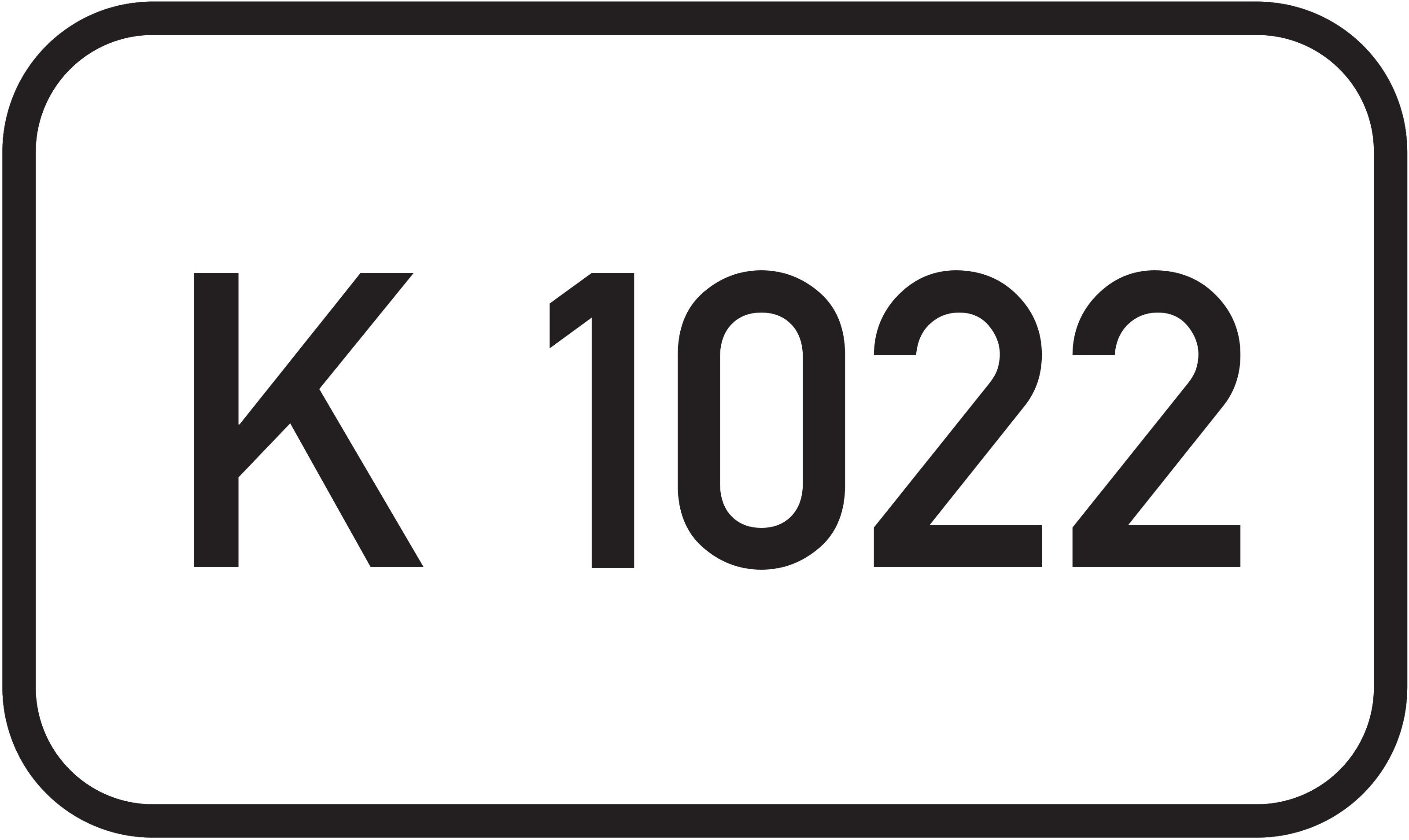 Straßenschild Kreisstraße K 1022