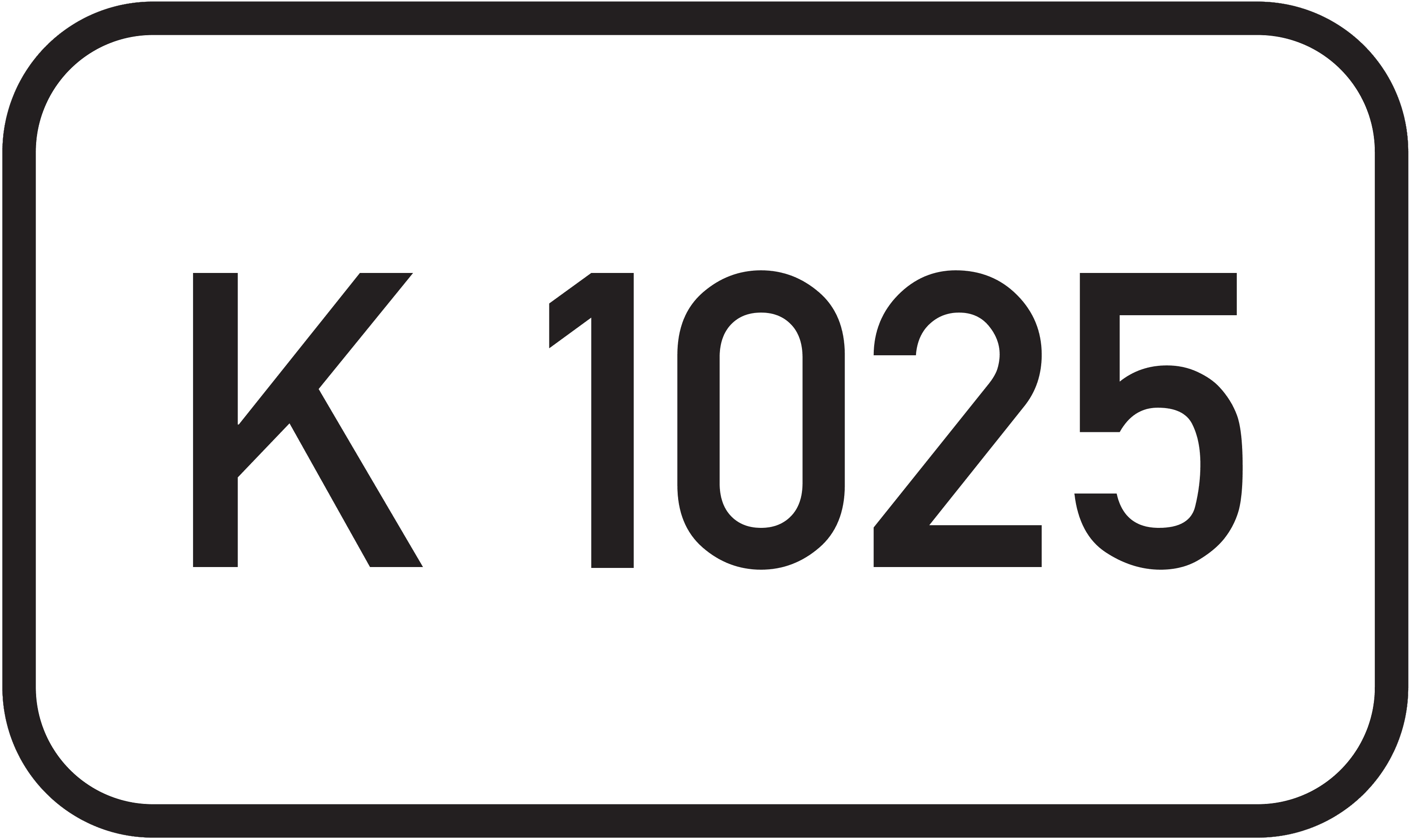 Straßenschild Kreisstraße K 1025