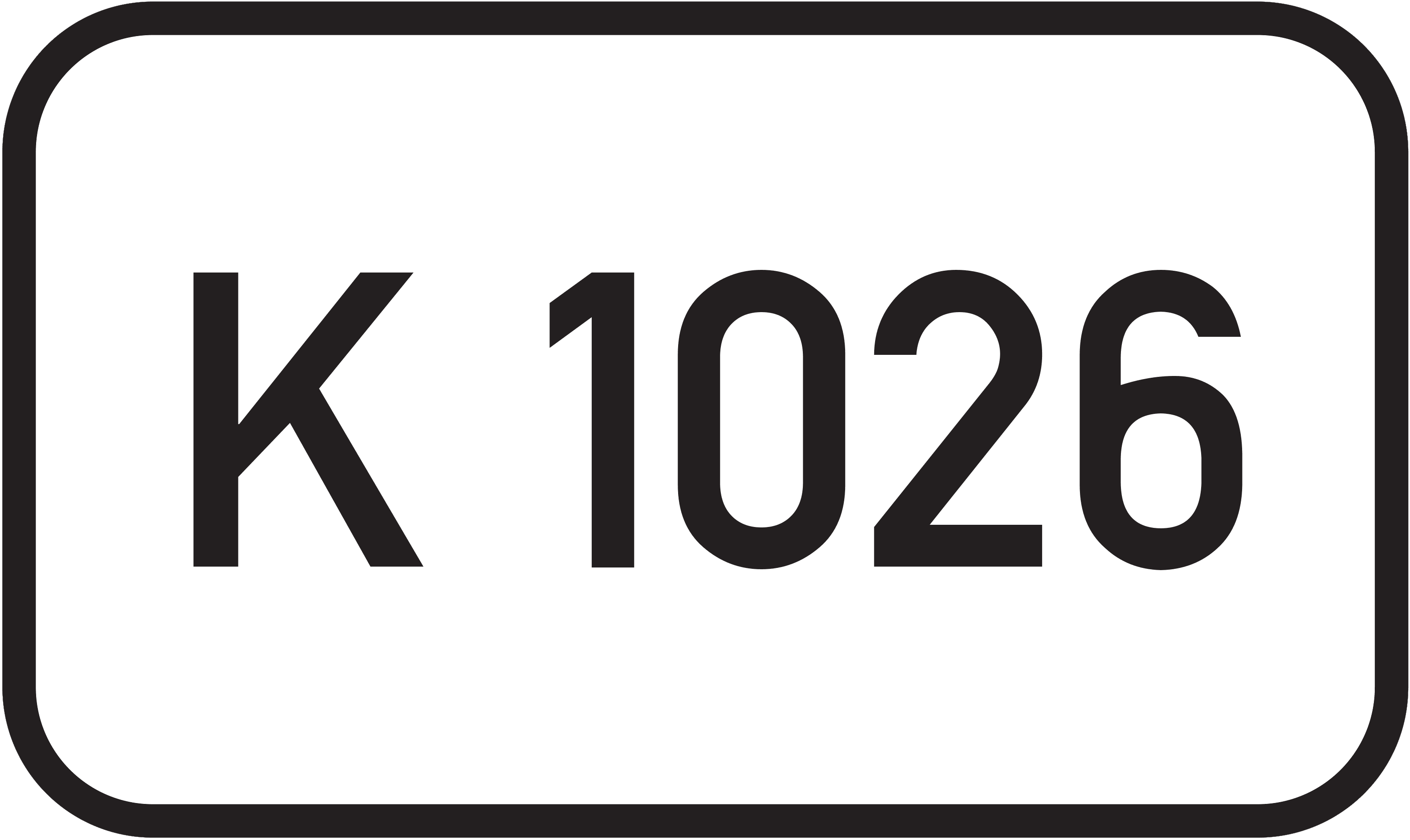 Straßenschild Kreisstraße K 1026