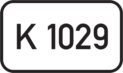 Straßenschild Kreisstraße K 1029