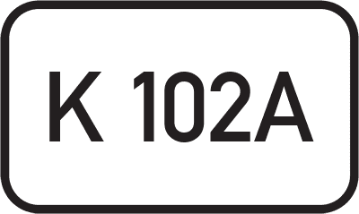 Straßenschild Kreisstraße K 102A