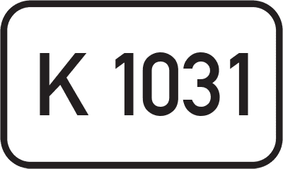 Straßenschild Kreisstraße K 1031