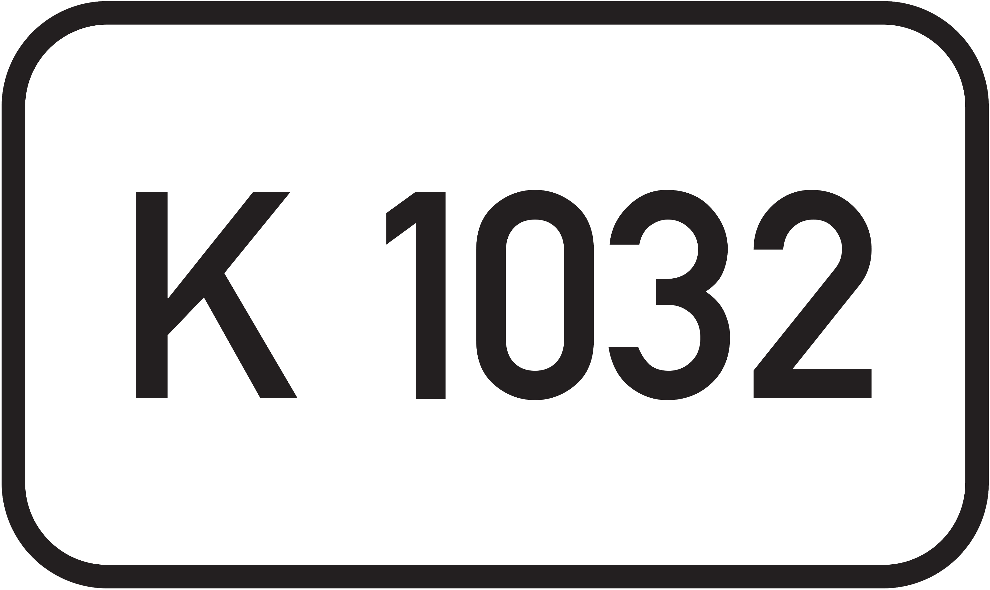 Straßenschild Kreisstraße K 1032