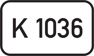 Straßenschild Kreisstraße K 1036