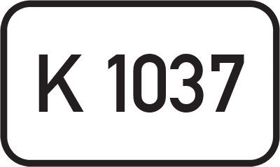 Straßenschild Kreisstraße K 1037