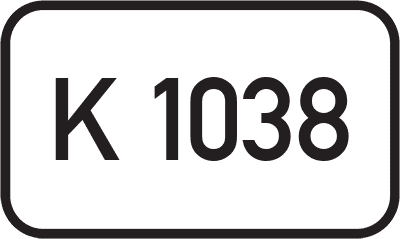 Straßenschild Kreisstraße K 1038