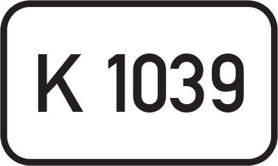 Straßenschild Kreisstraße K 1039