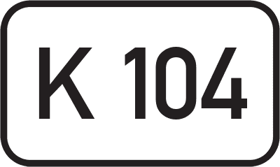 Straßenschild Kreisstraße K 104
