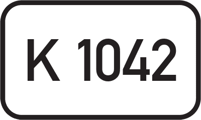 Straßenschild Kreisstraße K 1042