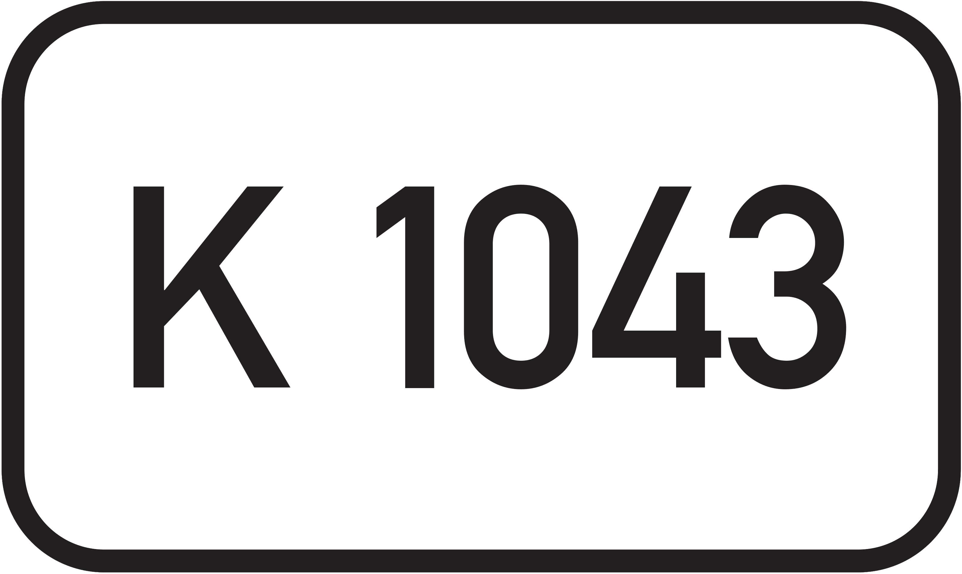 Straßenschild Kreisstraße K 1043