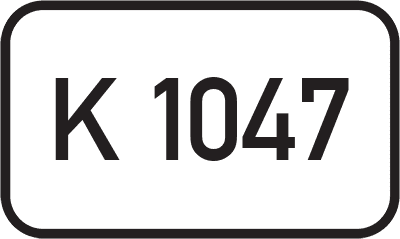 Straßenschild Kreisstraße K 1047