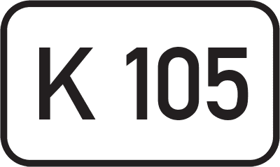 Straßenschild Kreisstraße K 105