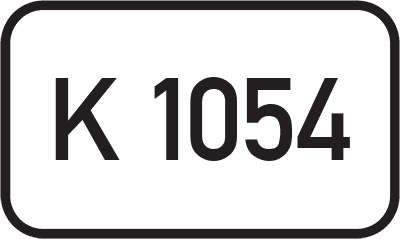 Straßenschild Kreisstraße K 1054