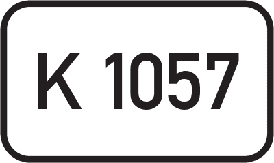 Straßenschild Kreisstraße K 1057