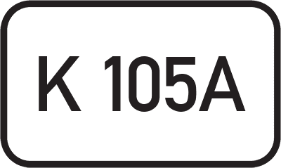 Straßenschild Kreisstraße K 105A