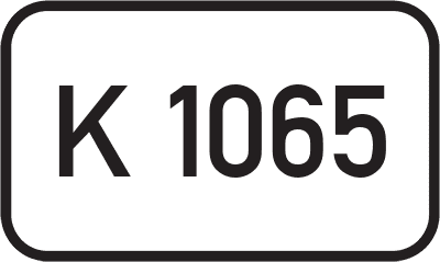 Straßenschild Kreisstraße K 1065