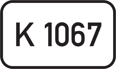 Straßenschild Kreisstraße K 1067