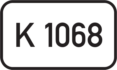 Straßenschild Kreisstraße K 1068