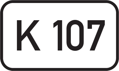 Straßenschild Kreisstraße K 107
