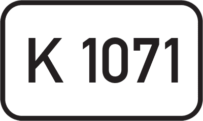 Straßenschild Kreisstraße K 1071