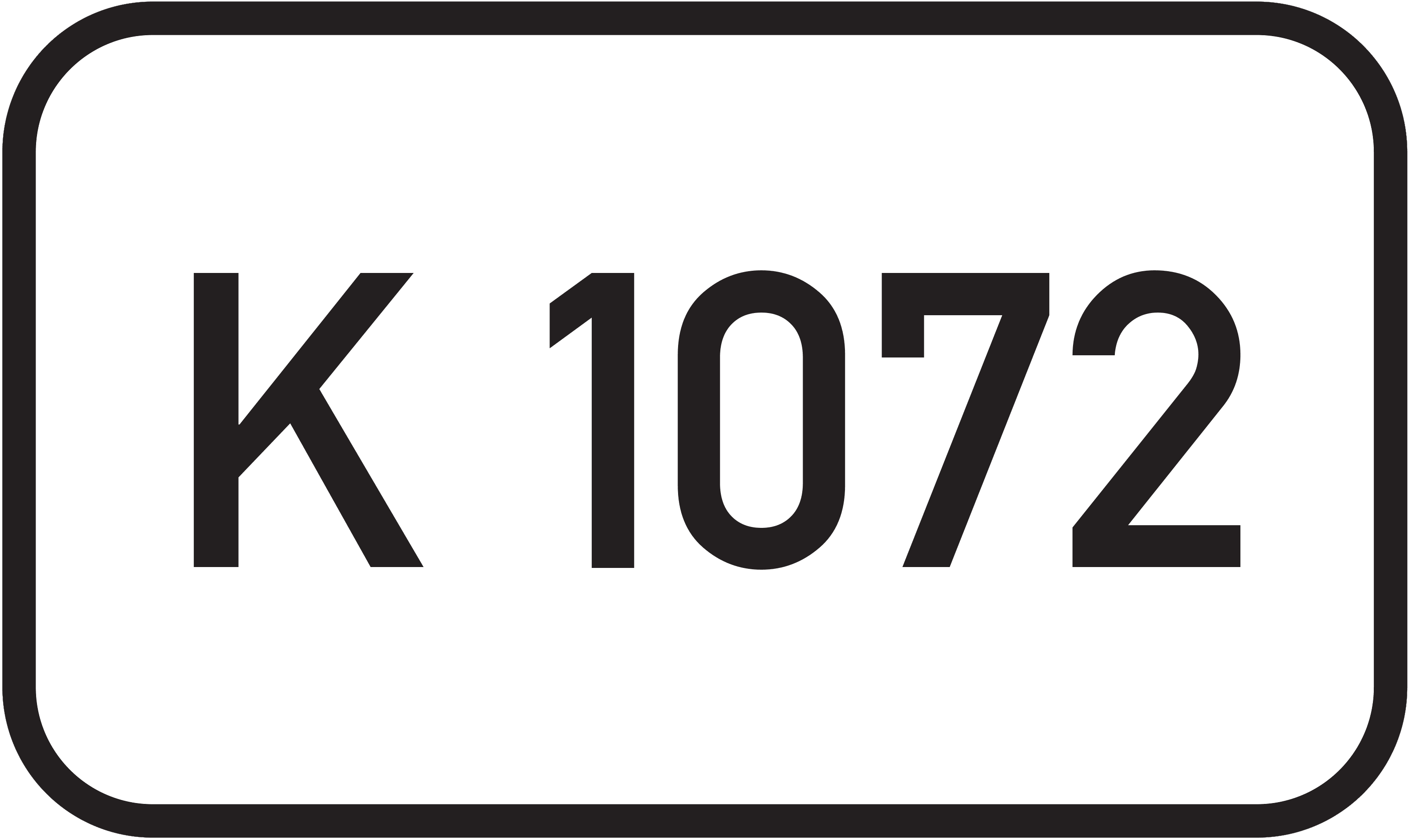 Straßenschild Kreisstraße K 1072