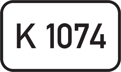 Straßenschild Kreisstraße K 1074