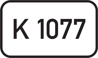 Straßenschild Kreisstraße K 1077