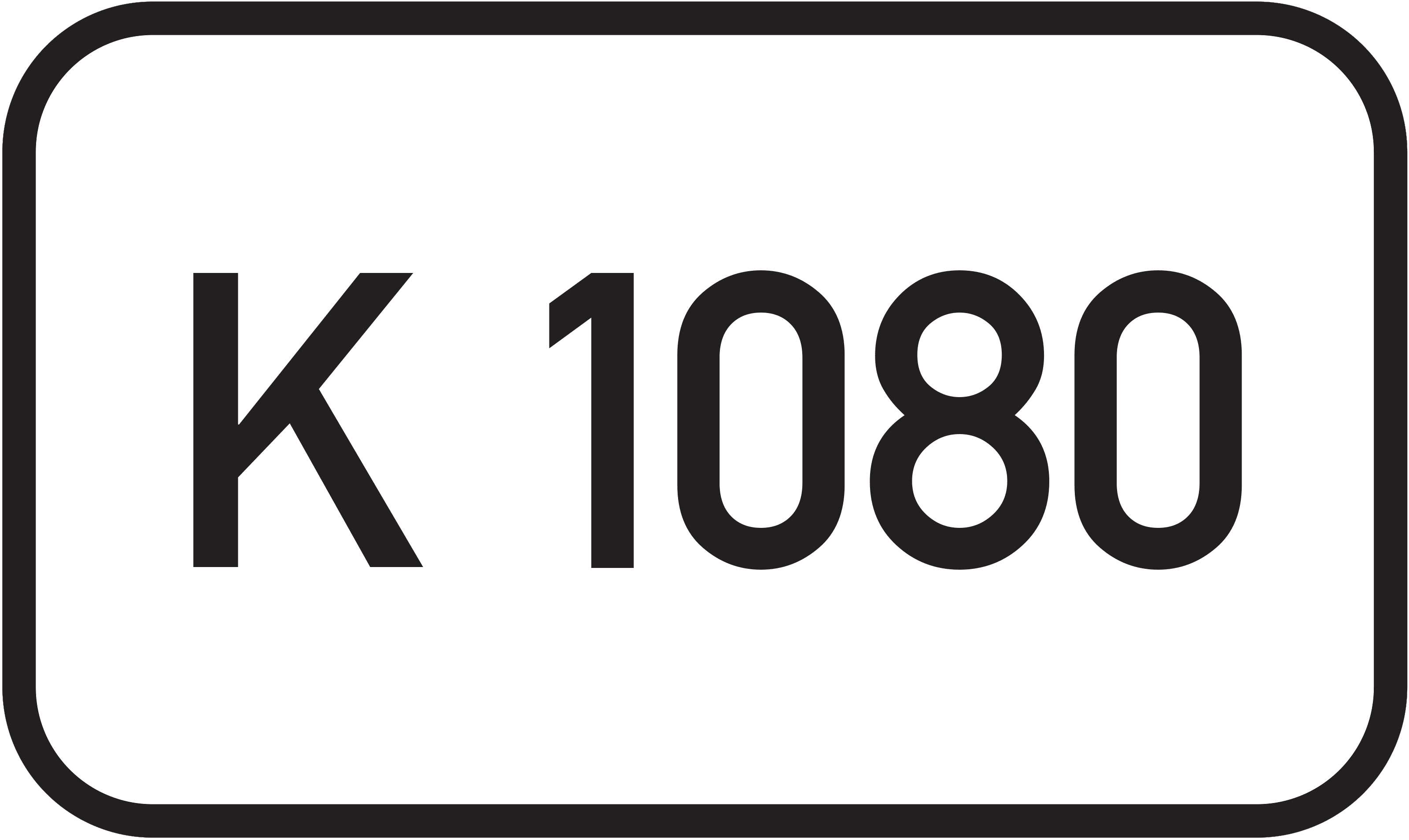 Straßenschild Kreisstraße K 1080