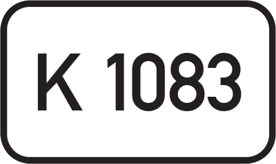 Straßenschild Kreisstraße K 1083