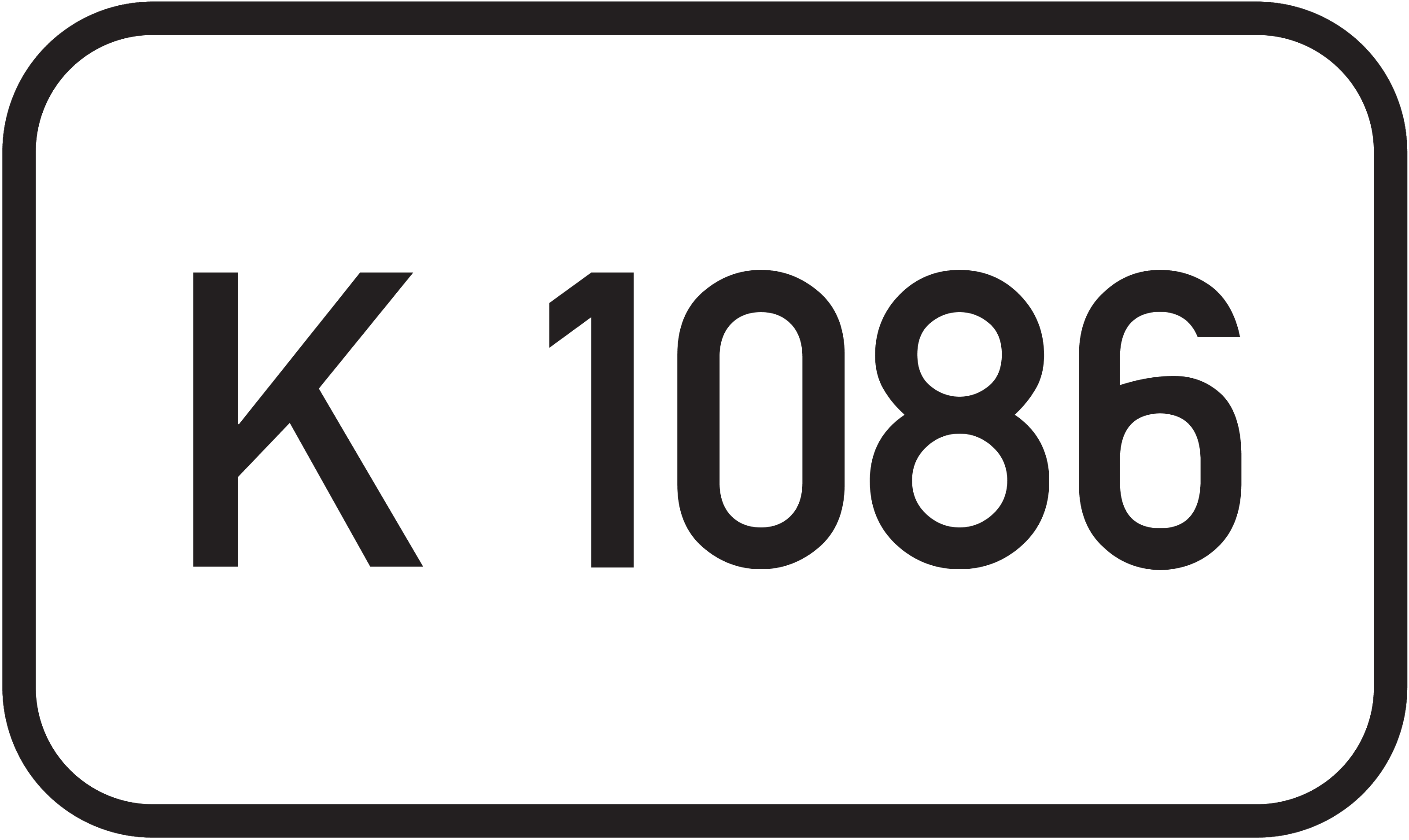 Straßenschild Kreisstraße K 1086