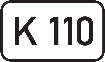 Straßenschild Kreisstraße K 110