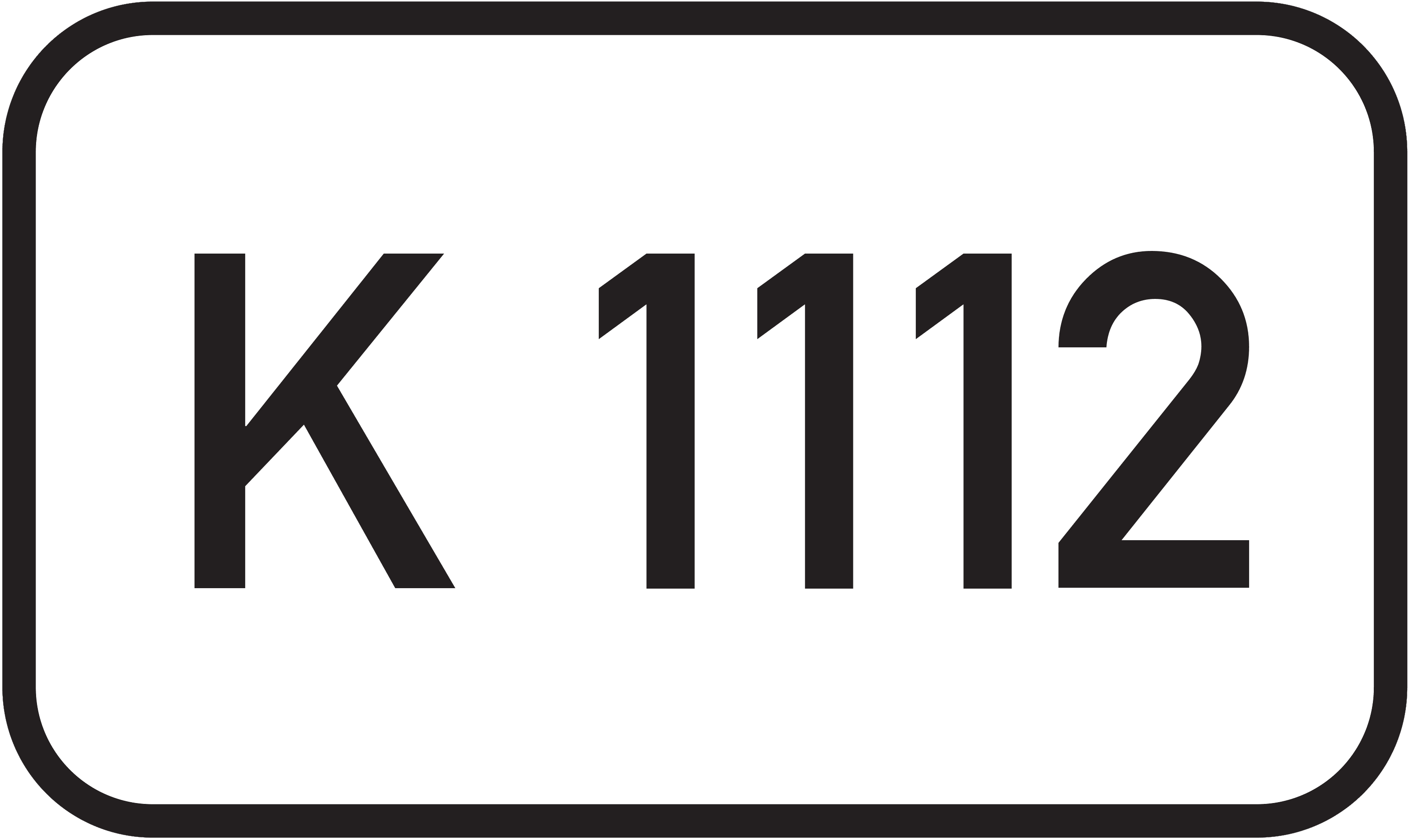 Straßenschild Kreisstraße K 1112