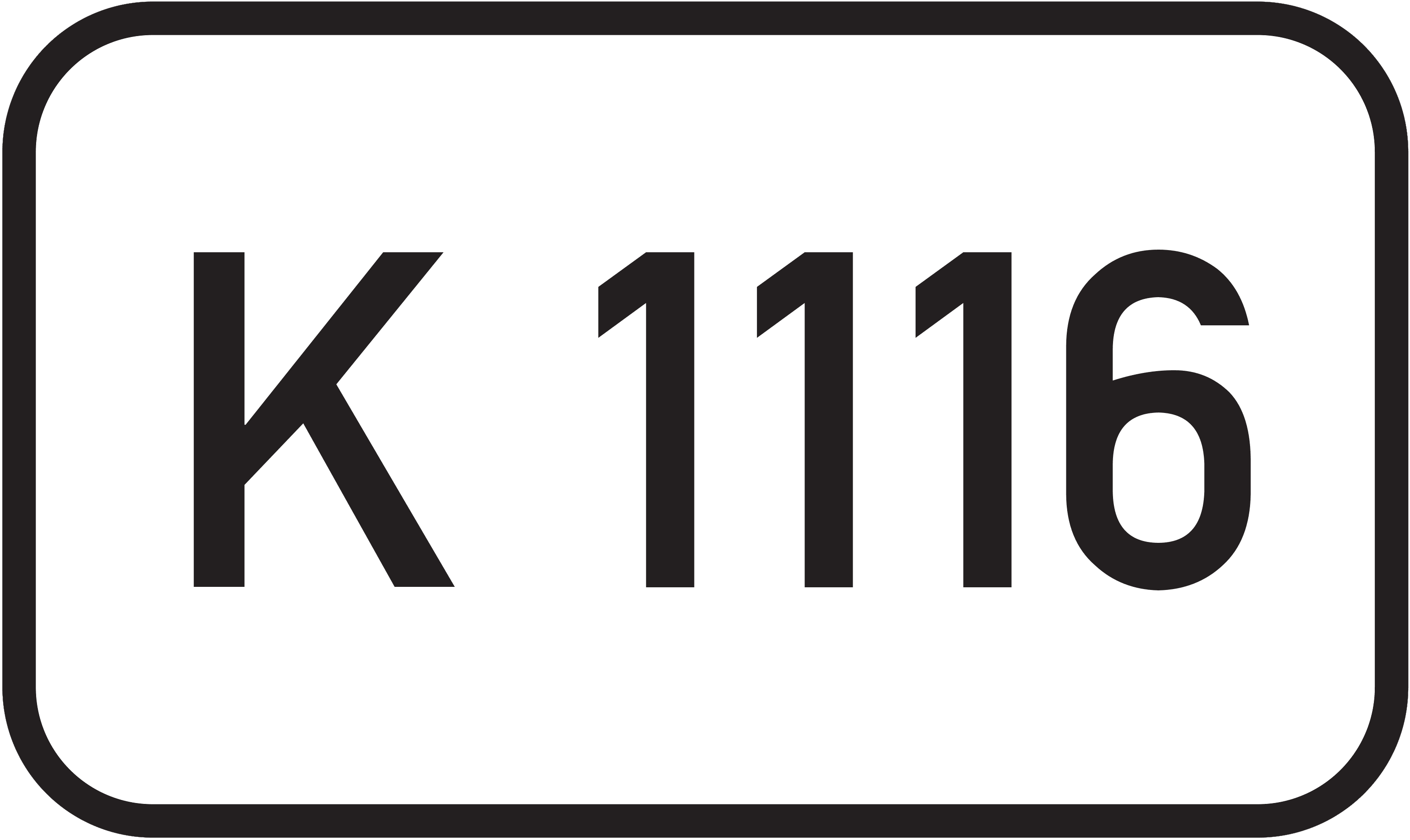 Straßenschild Kreisstraße K 1116