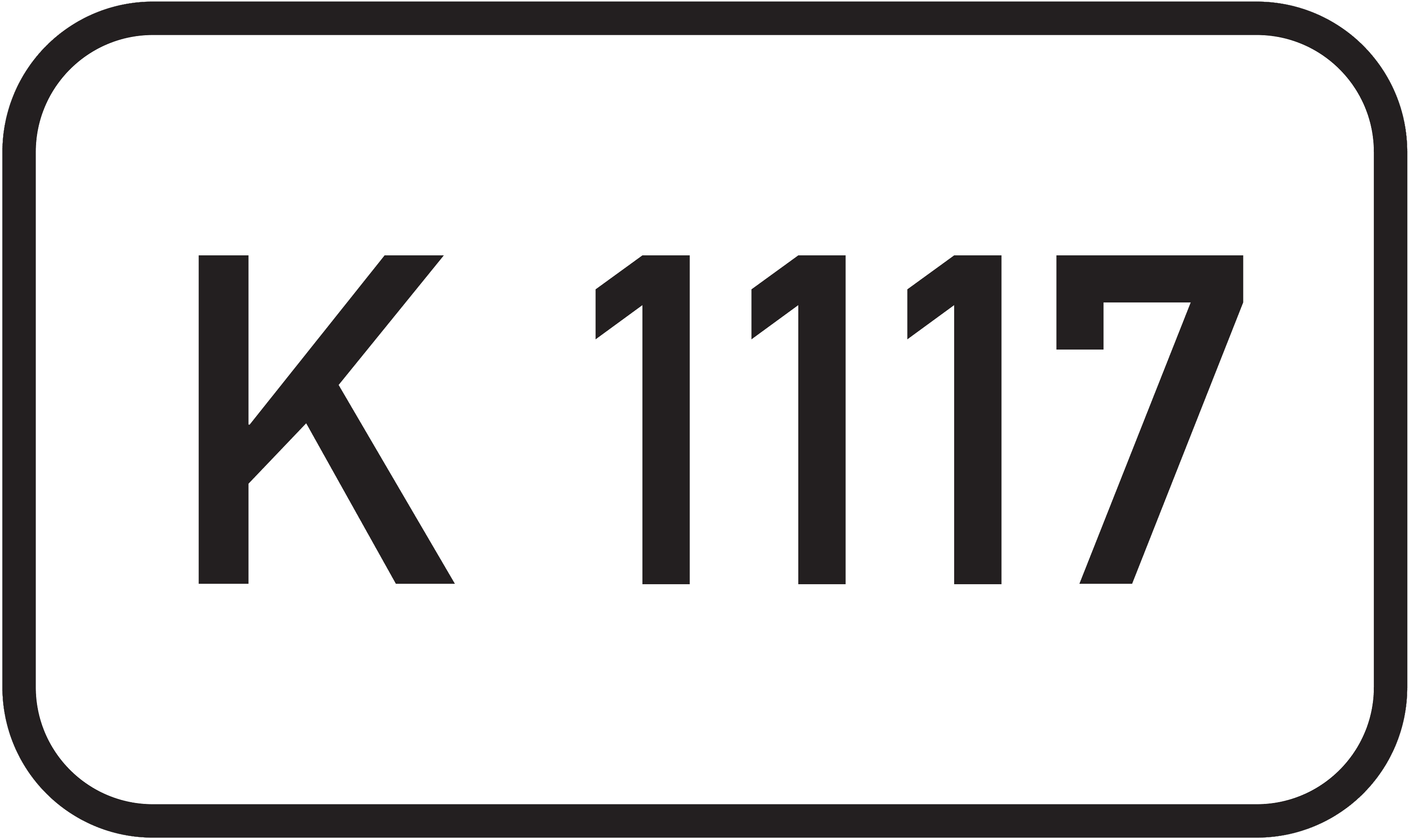 Straßenschild Kreisstraße K 1117