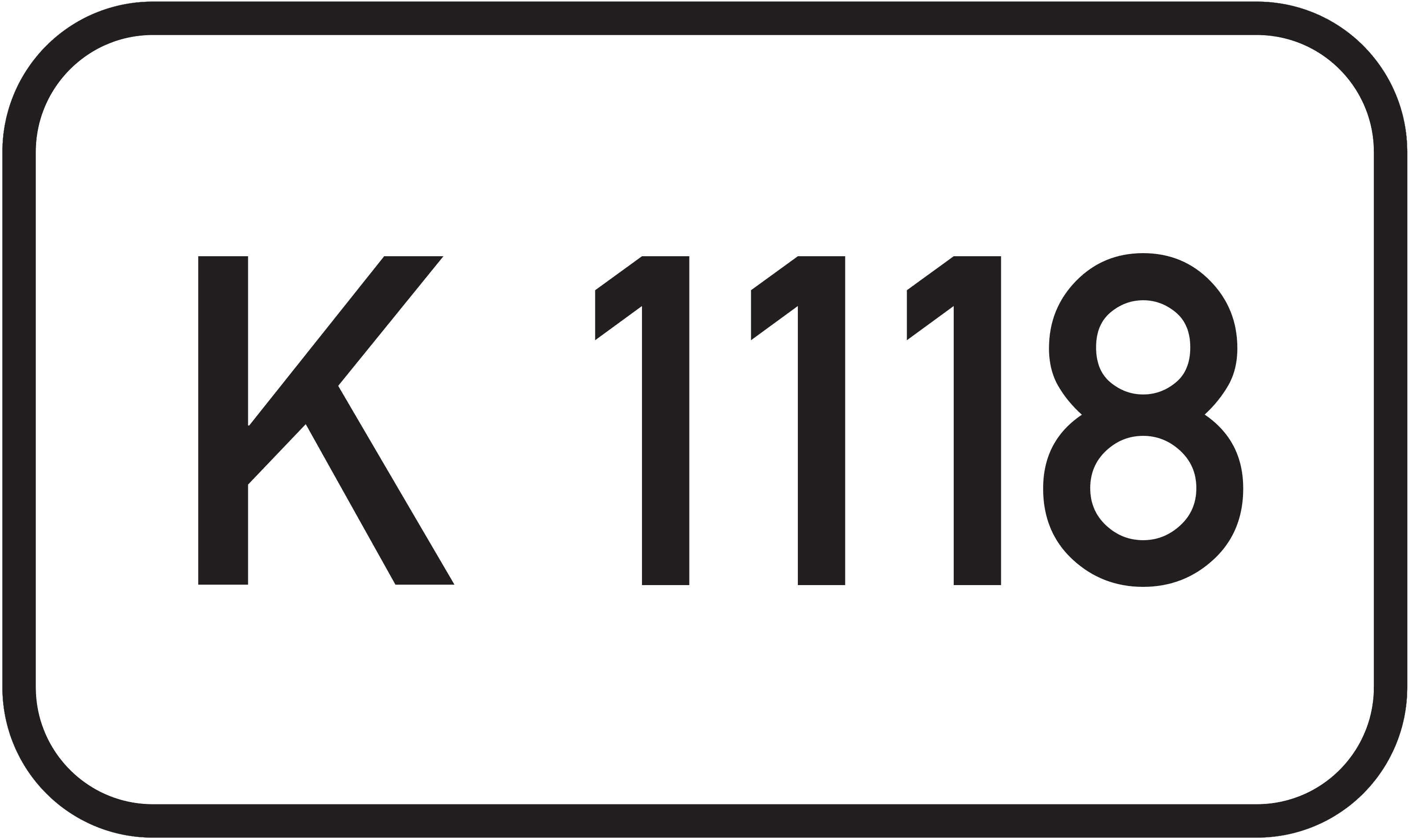 Straßenschild Kreisstraße K 1118