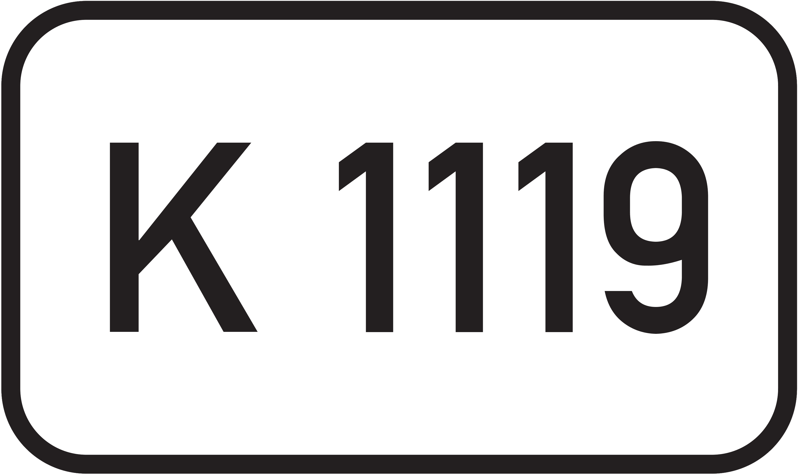 Straßenschild Kreisstraße K 1119