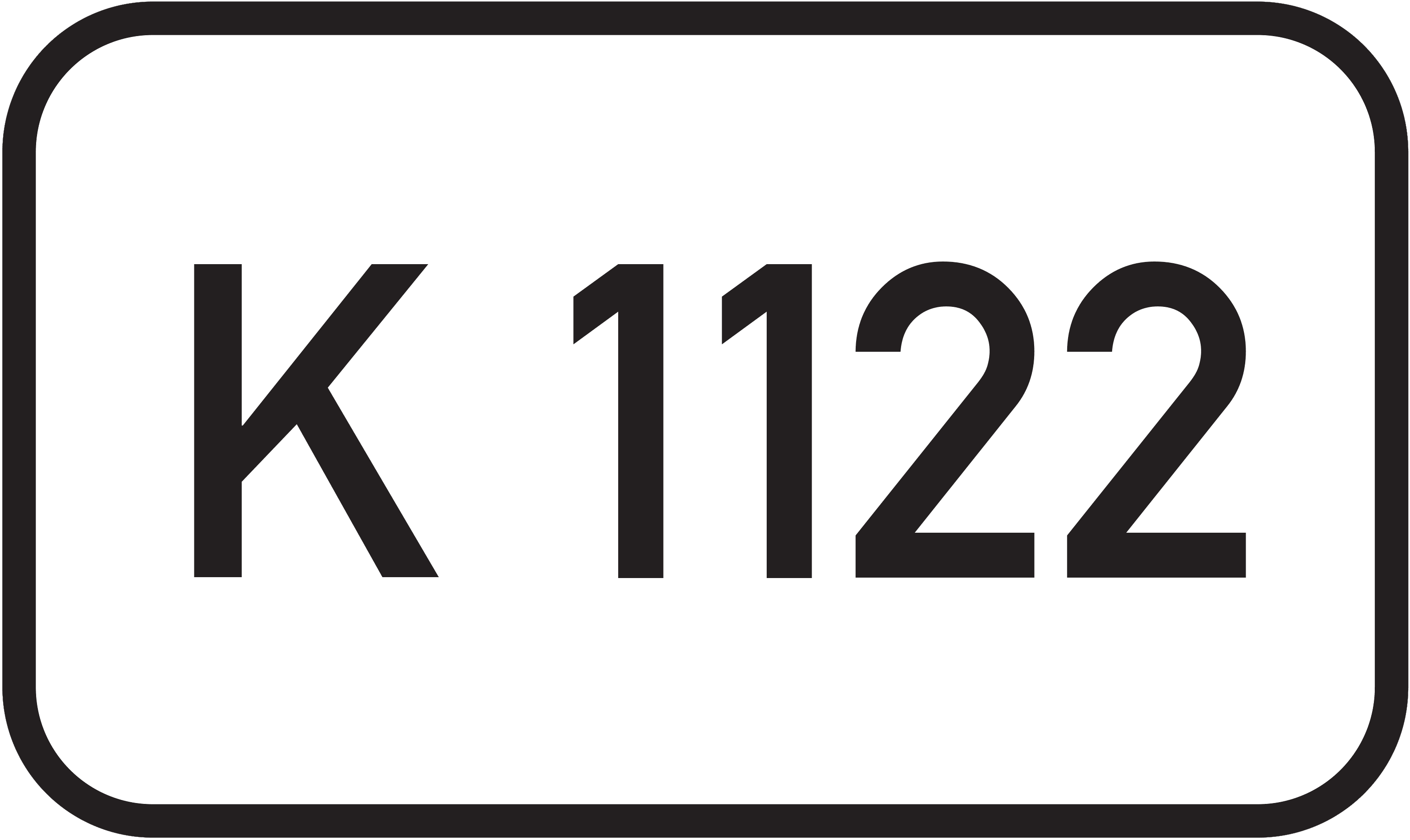 Straßenschild Kreisstraße K 1122