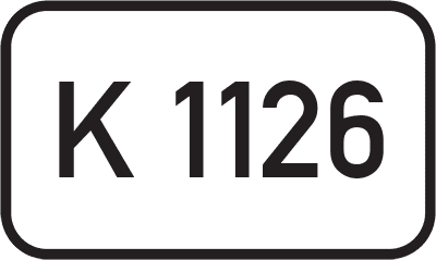 Straßenschild Kreisstraße K 1126