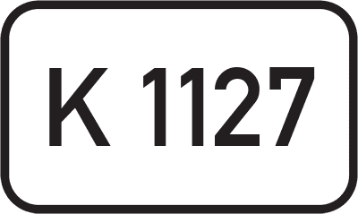 Straßenschild Kreisstraße K 1127