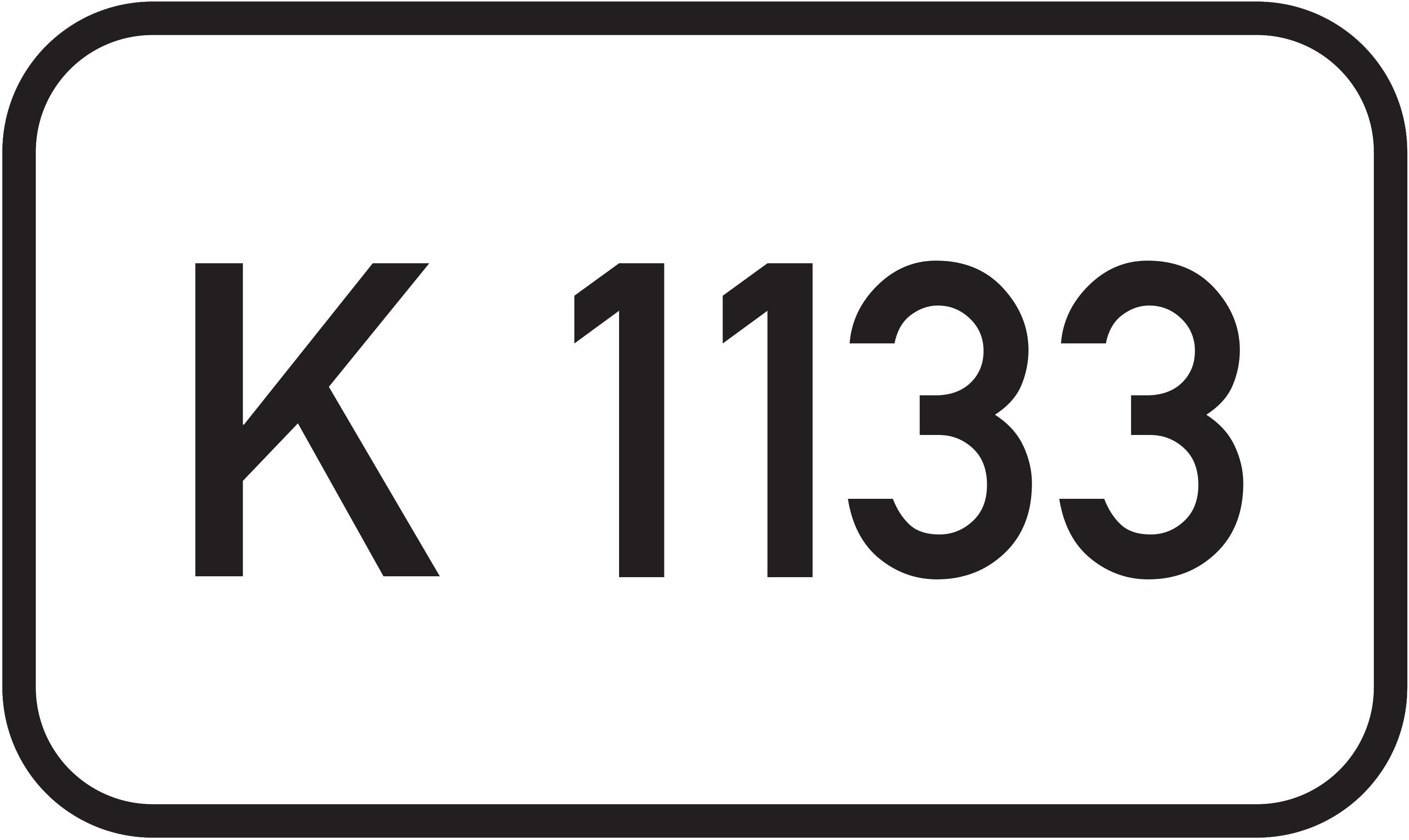 Straßenschild Kreisstraße K 1133