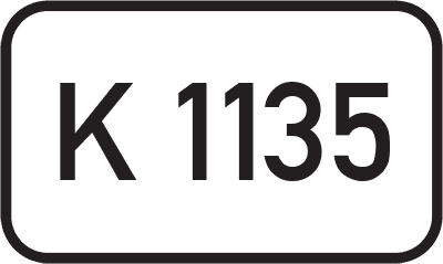 Straßenschild Kreisstraße K 1135