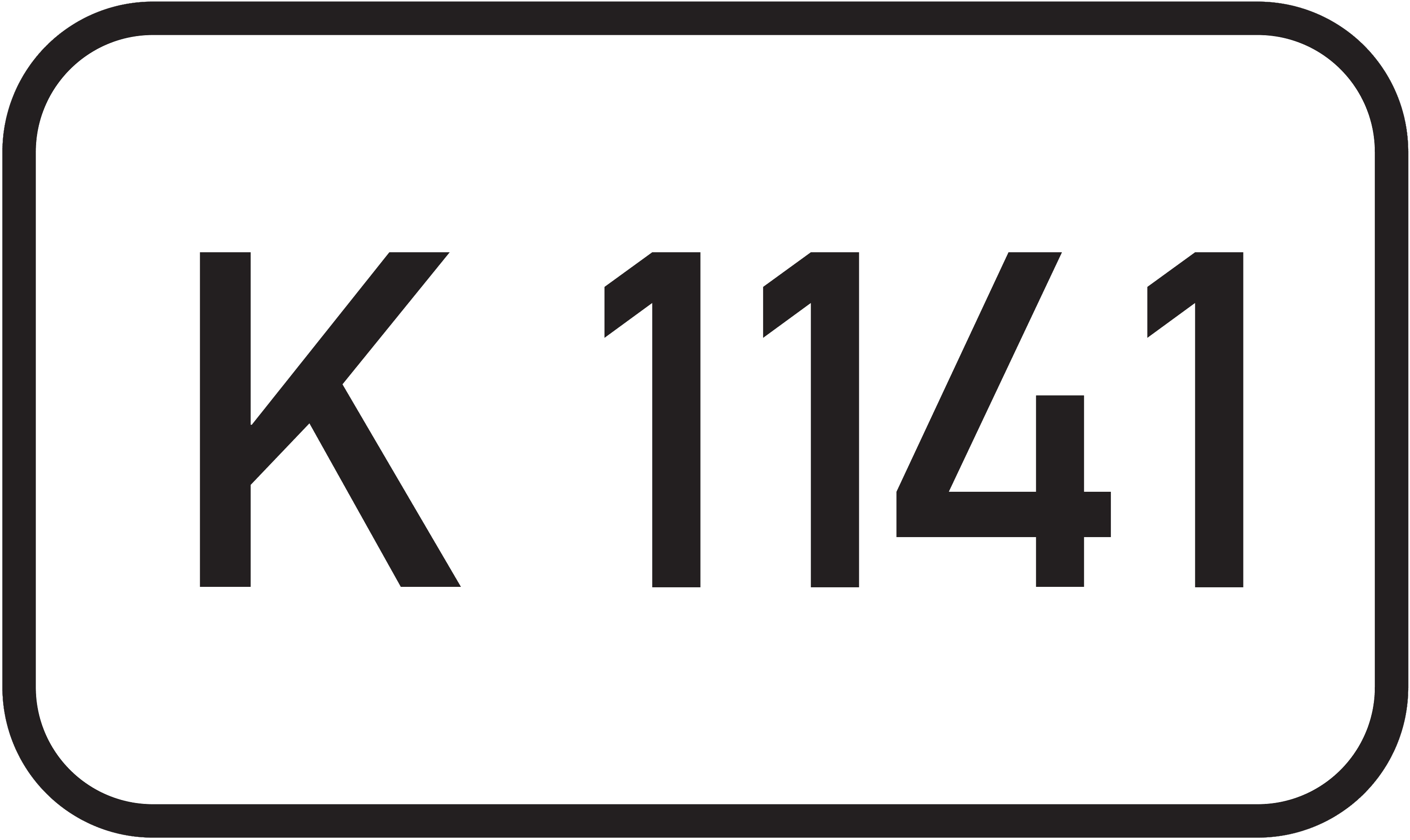 Straßenschild Kreisstraße K 1141