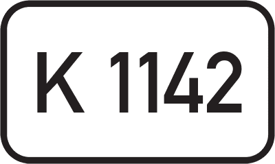 Straßenschild Kreisstraße K 1142