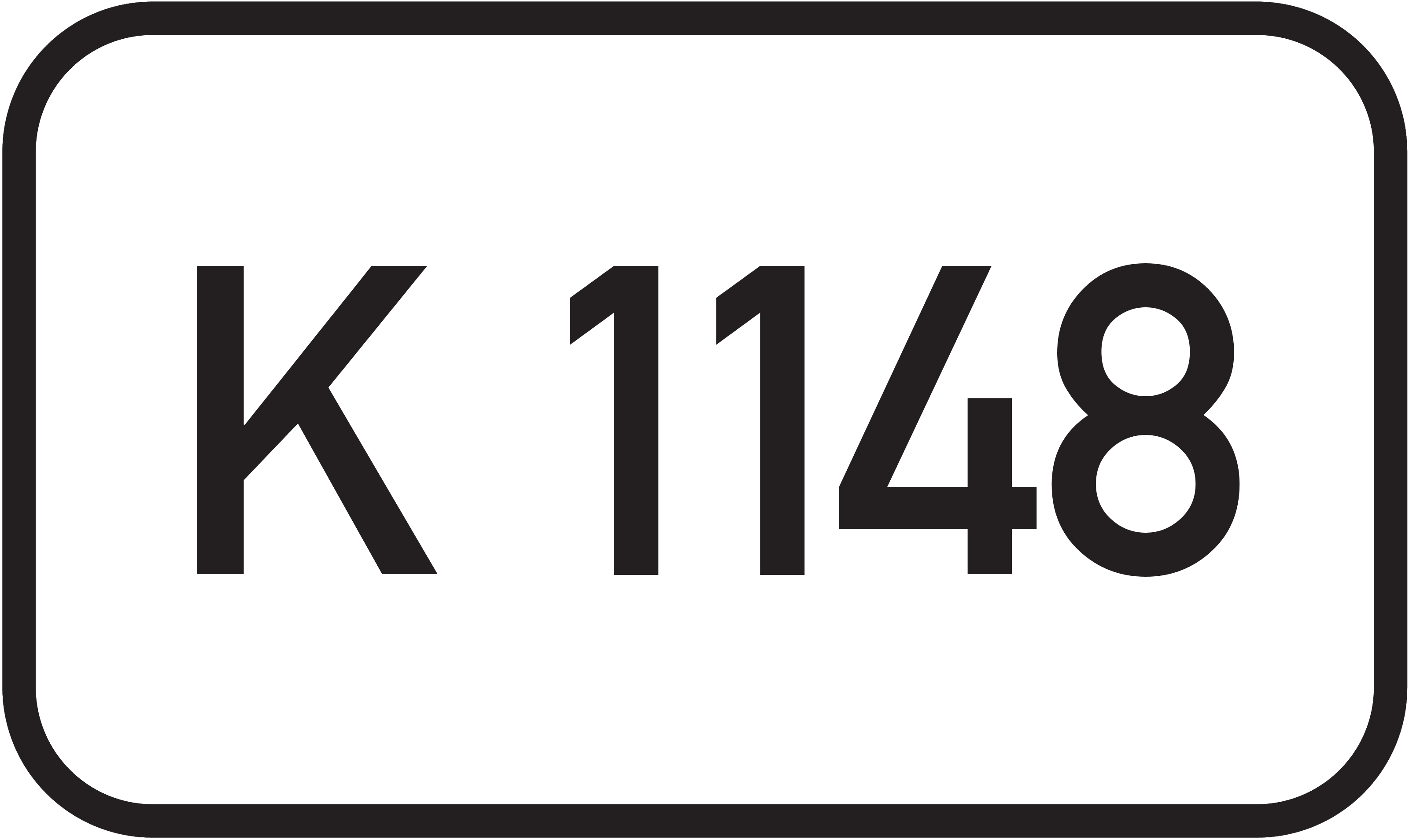 Straßenschild Kreisstraße K 1148
