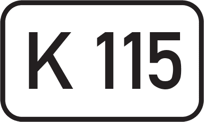 Straßenschild Kreisstraße K 115