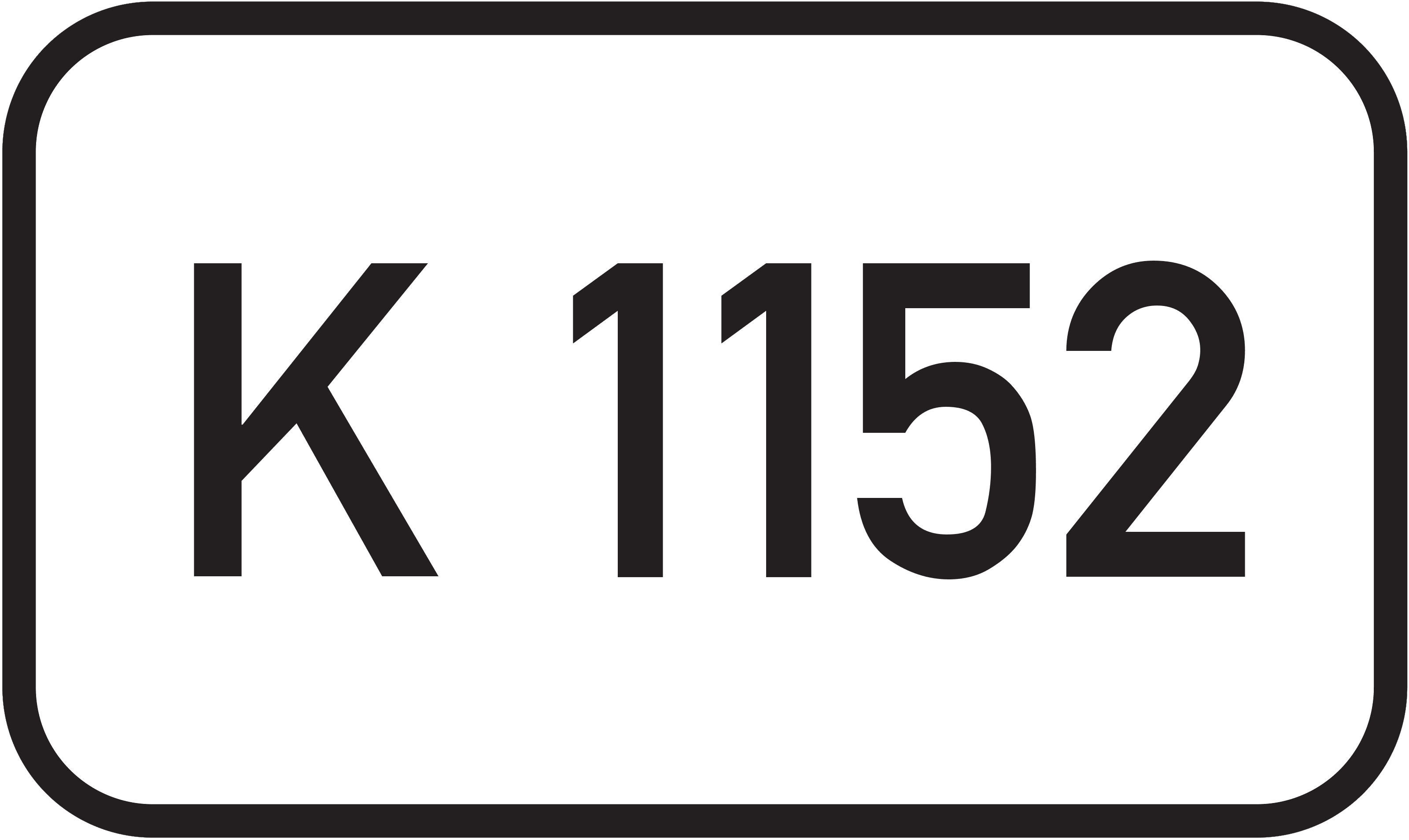 Straßenschild Kreisstraße K 1152