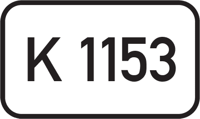 Straßenschild Kreisstraße K 1153