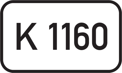 Straßenschild Kreisstraße K 1160