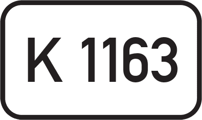 Straßenschild Kreisstraße K 1163