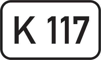 Straßenschild Kreisstraße K 117